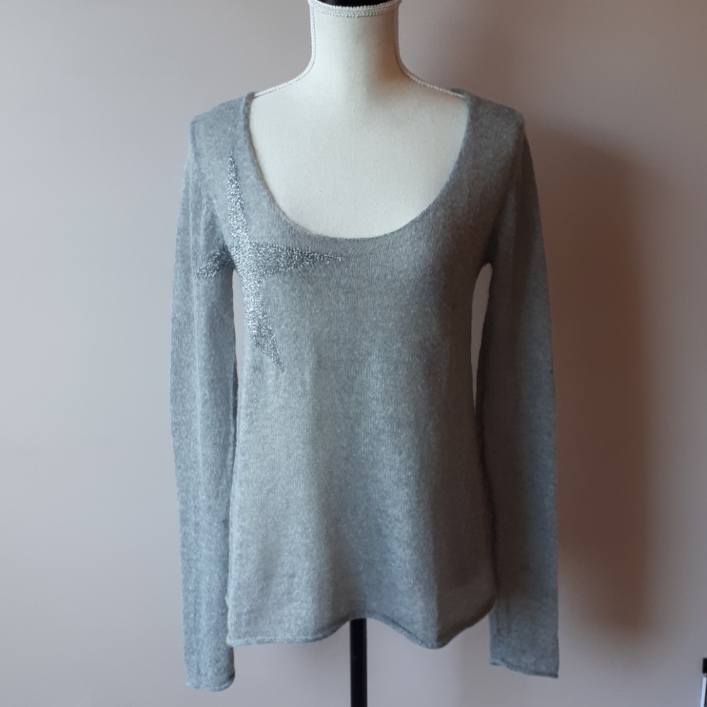 American Retro star grey sweater